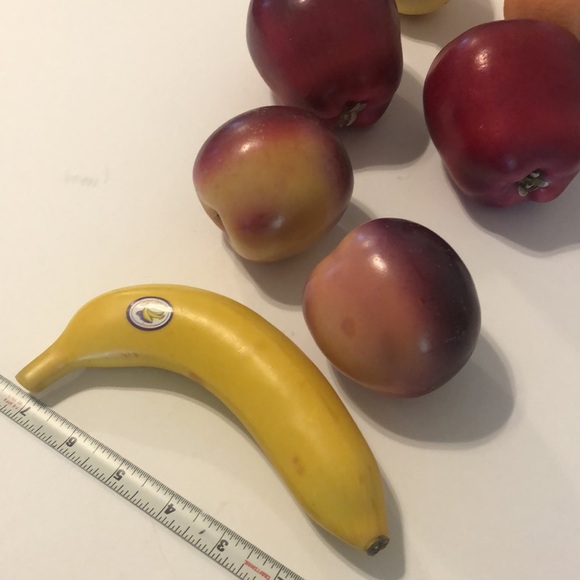 Lot of 7 Variety of Artificial Faux Fruit Apples, Banana, Lemon, Orange, Plums - Picture 8 of 9
